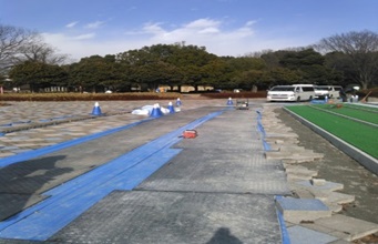 公園内整備工事仮設通路